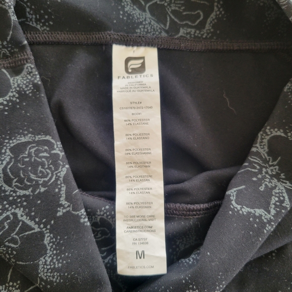 Fabletics High-Waisted Printed PowerHold 7/8 in Outlined Floral - Picture 9 of 9